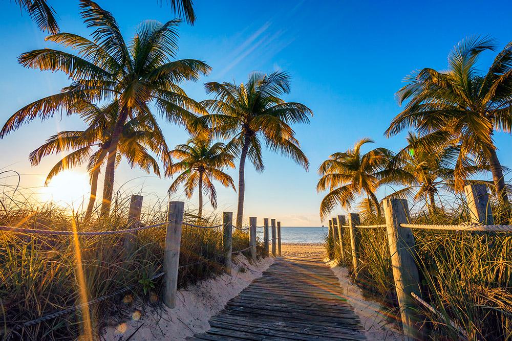 Boardwalk on the beach in Florida